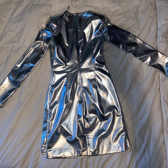 Brand New Show Stopper Cleavage Silver Meshki Dres - Picture 4 of 4